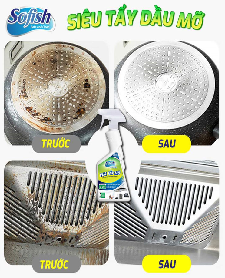 Tẩy Rửa Dầu Mỡ Sofish Ultra 500ml