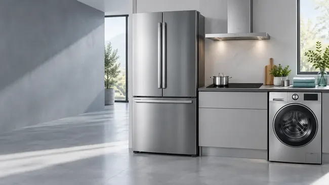 Thiết bị gia dụng: tủ lạnh, bếp và máy giặt